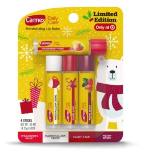Carmex Daily Care Holiday Limited Edition Lip Balm Sticks - 4ct