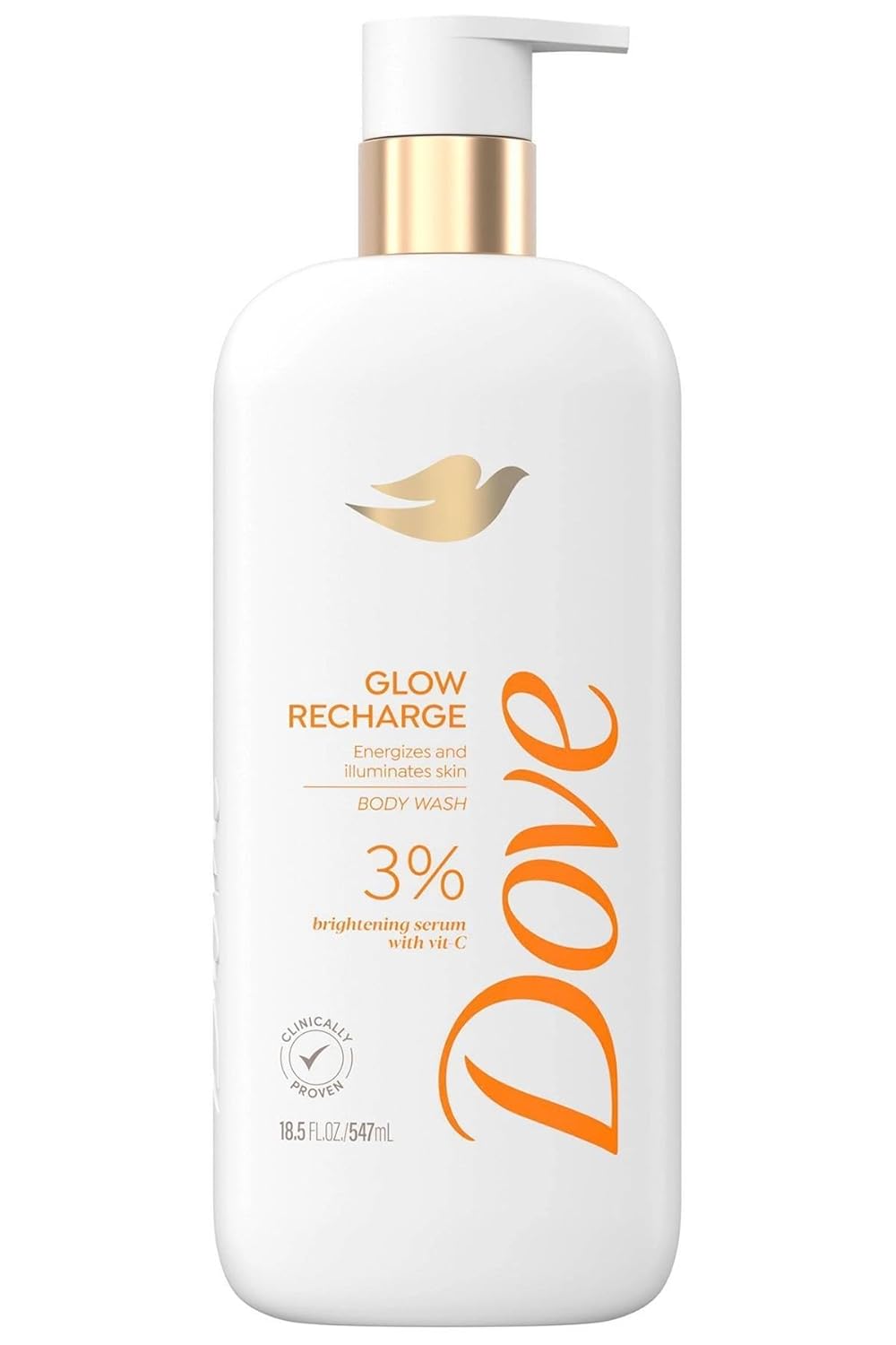 Dove Body Wash Glow Recharge illuminates & Exfoliates – 547ml
