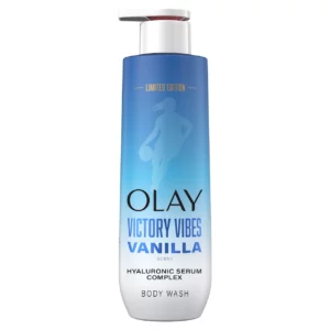 Olay Body Wash with Hyaluronic Serum Complex, Victory Vibes Vanilla Scent - 20oz
