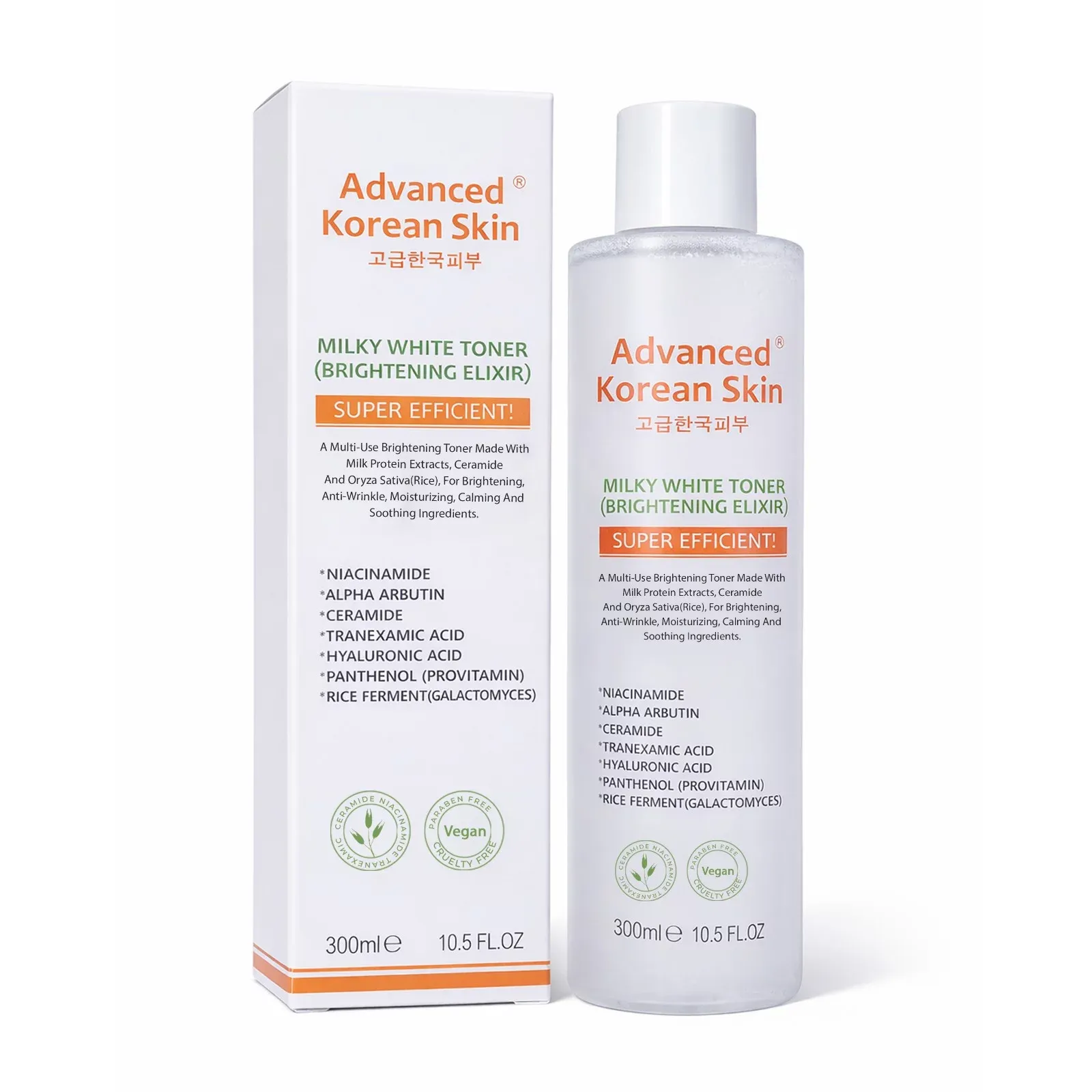 Advanced Korean Skin Milky White Toner Brightening Elixir - 300ml