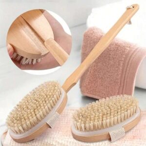 Detachable Dry Brushing Body Brush with Handle - 1pcs